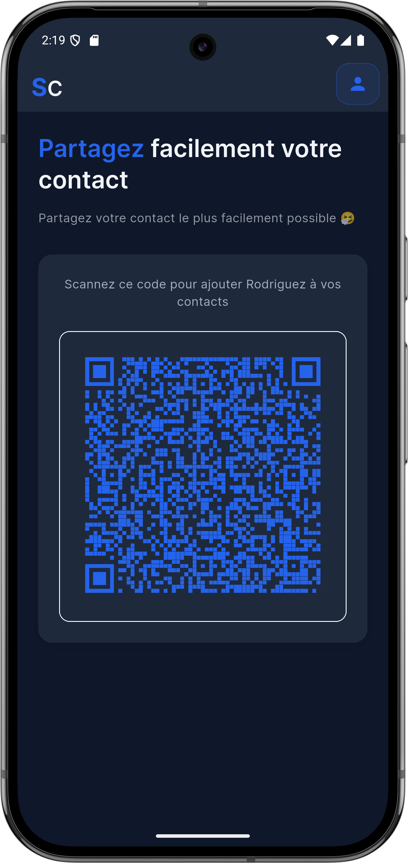 QR Code - Thème Sombre